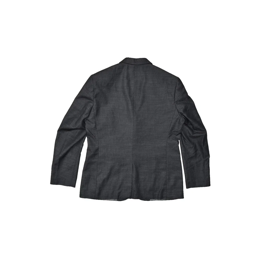 Perry Ellis 42 Short Slim Fit Gray Micro-Twill 2-Button Lined Sport Coat Jacket